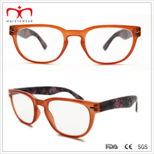Ladies Plastic Reading Glasses with Flower Paper Transfer (WRP507259)